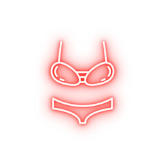 Poster - swimsuit neon icon