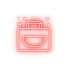 Poster - Bag handbag neon icon