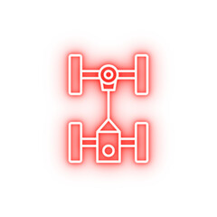 Poster - Steering car neon icon