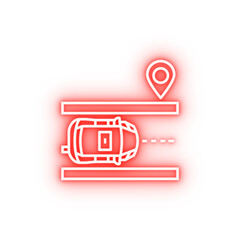 Poster - Placeholder car neon icon