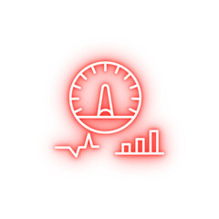 Poster - Speedometer car neon icon