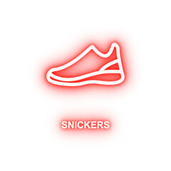 Poster - snickers simple line neon icon