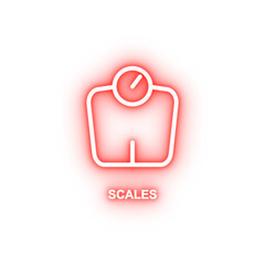 Poster - scales simple line neon icon