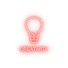 Poster - creativity line neon icon