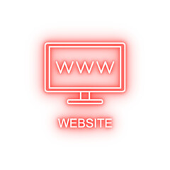 Poster - website line neon icon