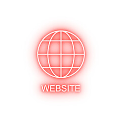 Poster - website line neon icon