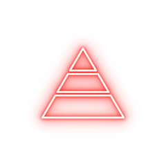 Poster - pyramid chart line neon icon