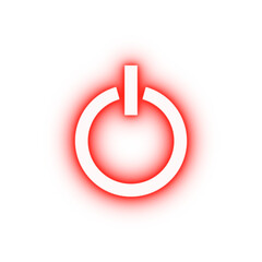 Poster - shutdown neon icon