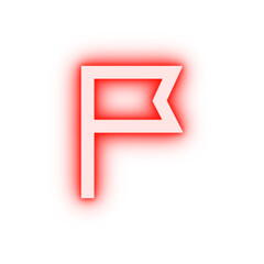 Poster - flag neon icon