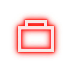 Poster - suitcase neon icon
