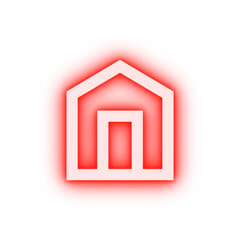 Poster - house neon icon