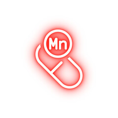 Poster - Vitamin Mn green neon icon