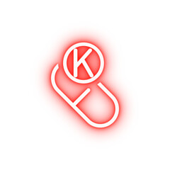 Poster - Vitamin K green neon icon