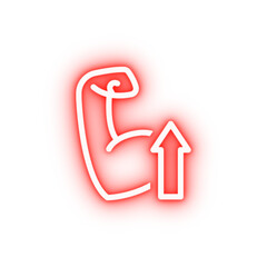 Poster - Vitamin strong green neon icon
