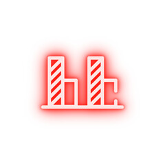 Poster - statistics neon icon