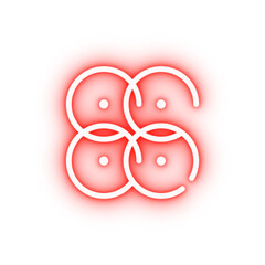 Poster - informative neon icon