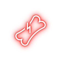 Poster - Vitamin broken bone green neon icon