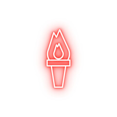 Poster - sport flame neon icon