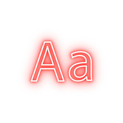 Poster - ABC letter A neon icon