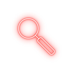 Poster - magnifier neon icon
