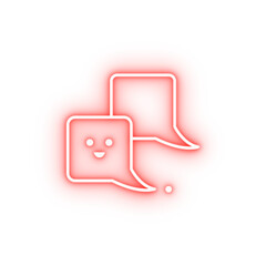 Poster - chatting neon icon