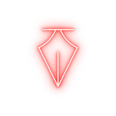 Poster - a pen neon icon