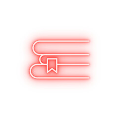 Poster - book bookmark neon icon