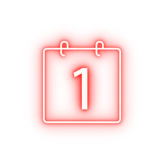 Poster - date calendar neon icon