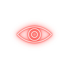 Poster - red eye neon icon