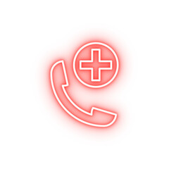 Poster - call neon icon