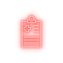 Poster - notepad neon icon