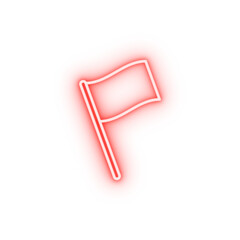 Poster - flag neon icon
