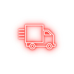 Poster - fast delivery neon icon