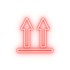Poster - up arrows neon icon