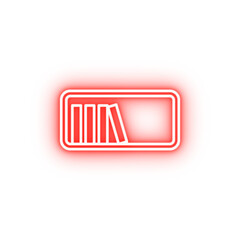 Poster - bookshelf neon icon