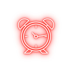 Poster - alarm clock neon icon