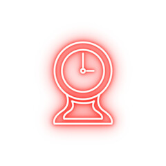 Poster - clock neon icon
