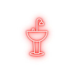 Poster - sink neon icon