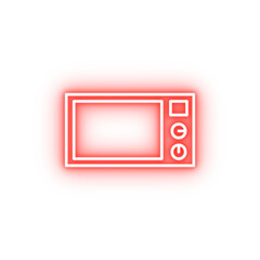 Poster - microwave neon icon