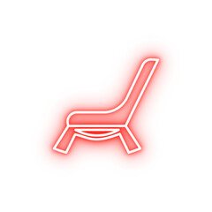 Sticker - armchair neon icon