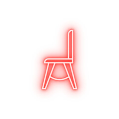 Sticker - chair neon icon