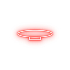 Poster - round table neon icon
