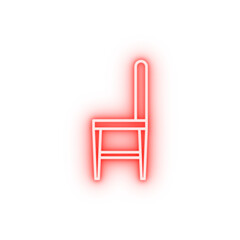 Poster - chair neon icon