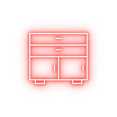 Poster - bedside table neon icon