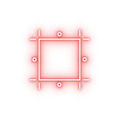 Poster - editorial print guides neon icon