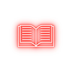 Poster - editorial book neon icon
