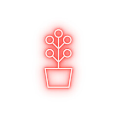 Poster - plant neon icon