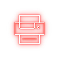 Poster - editorial printer neon icon