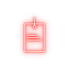 Poster - tag neon icon
