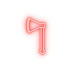 Poster - axe neon icon